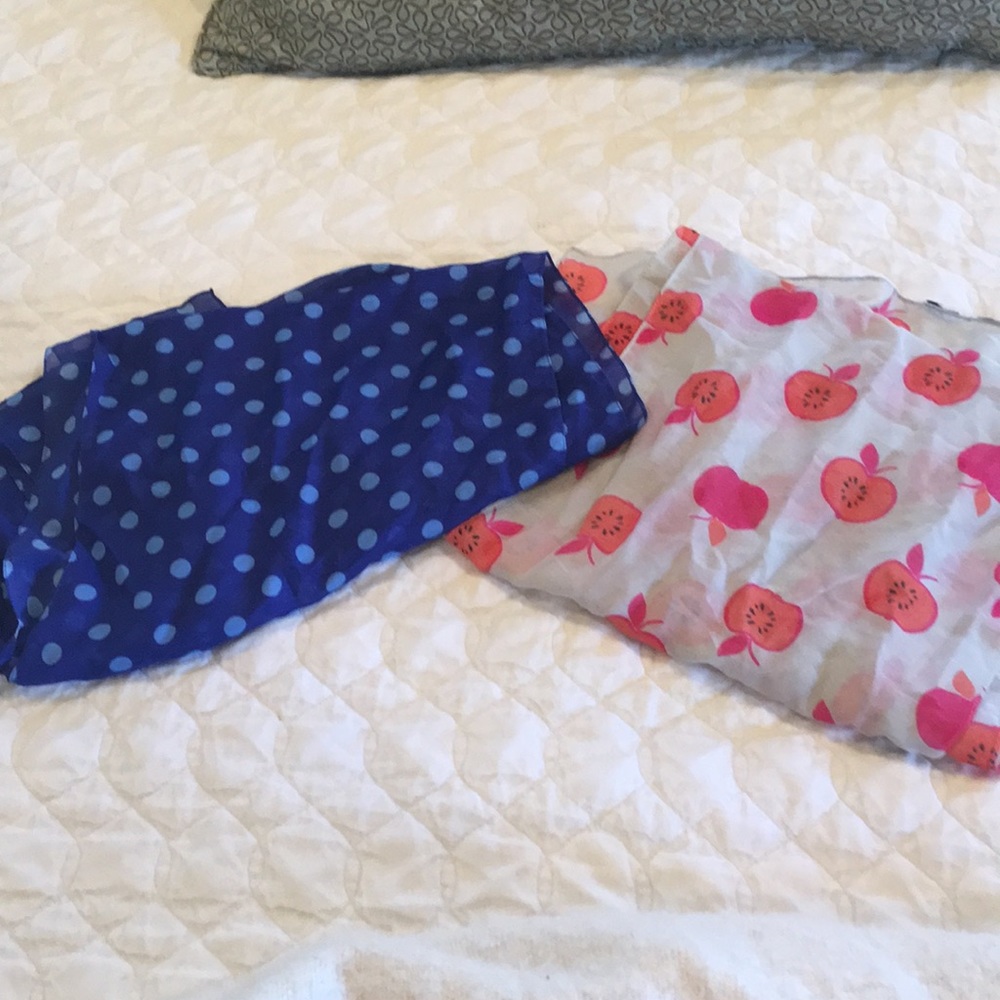 2 scarves. Bright and perfect for summer!